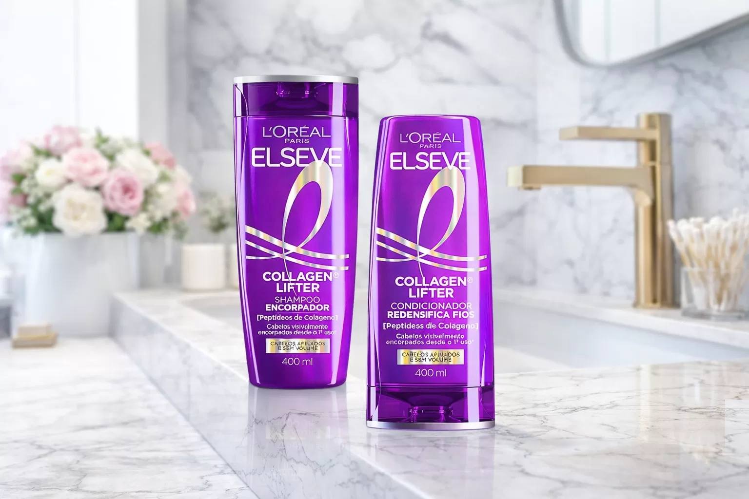 Elseve Collagen Lifter | Adeus, cabelo sem vida! Como encorpar os fios da raiz às pontas.